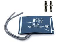 Brassard PNI universel avec connecteur BP12 pour enfant, brassard BP de remplacement en PU à double tube réutilisable de 18 à 26 cm avec airbag intérieur pour tensiomètre