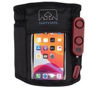 Nathan Phone Armband Case with Personal Alarm Ripcord Included. See-Thru Touchscreen Pocket with Headphone Port. SafeRun Siren in Case of Emergency 120DB. For Running, Waking, Hiking, Biking and more.