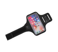 Brassard pour Téléphone Portable Étanche en Néoprène Léger, Réglable | Mobile, Trous pour Écouteurs, Usage Course et Vélo, Noir, Pochette Compacte