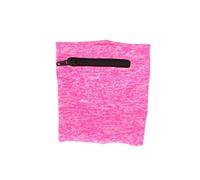 Brassard Sport 10 cm avec Mini-poche Zippée pour Jogging ou Fitness Rose
