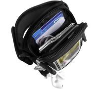 Brassard sport néoprène noir AVIZAR Multi-rangements Smartphone taille 3XL