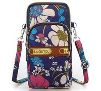 Brassard sport plein air Sweat-proof Running Armbag Cross-body épaule Casual Wallet Purse Gym Fitness Téléphone portable Porte-clé pour iPhone 13 Pro/12 Pro/Xs Max,Galaxy S10,Huawei P30 Pro(Fleur#1)