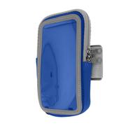 Brassard Sport Smartphone Tactile Attache Bras ou Avant-bras Poche Zippée Bleu