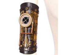 Brassard Steampunk - Protège-Poignet en Cuir PU de 10,63 Pouces, équipement de Manchette de Costume Gothique rétro, Bande de gantelet à Sangle réglable avec Accent de Boussole décoratif | Fantastique