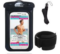 Brassard Téléphone Sport Course Étanche Running. Pochette Natation Course Marche. Convient Téléphones Jusqu'à 17 Cm. Iphone 11-13 Samsung Galaxy S Android. Standard - Noir