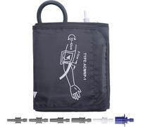 Brassard Tensiomètre de Remplacement 22-42 cm avec 6 connecteurs, Compatible avec Omron, Beurer, Medisana, A&D et autres - Tensiomètre Poignet Brassard