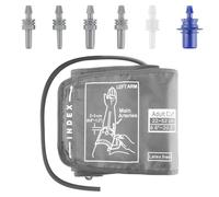 Brassard Tensiomètre de Remplacement 22-52cm Brassard Tensiometre Electrique Tension Bras Grande pour Adultes Avec 6 Connecteurs, Compatible avec la Plupart des Tensiomètres (Très Grand-Gris)