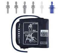 Brassard Tensiomètre de Remplacement 22-52cm Brassard Tensiometre Electrique Tension Bras Grande pour Adultes Avec 6 Connecteurs, Compatible avec la Plupart des Tensiomètres (Très Grand-Bleu)