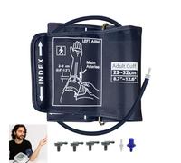 Brassard Tensiomètre de Remplacement Confortable pour Tensiometre Omron,Circonférence de Bras de 22 à 52 cm,Compatible avec la Plupart des Tensiomètres,Adultes-6 Connecteurs