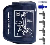 Brassard Tensiometre pour Omron, Tensiomètre Bras de Remplacement 22-52cm avec 6 Connecteurs Universels, Electrique Tension Bras Ajustable pour Adultes (Très Grande Taille, Bleu)