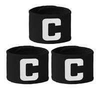 Brassards de capitaine en néoprène pour football - Lot de 3, design élastique confortable et flexible, tailles jeunes et adultes, C audacieux pour le leadership d'équipe