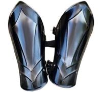Brassards médiévaux en acier de calibre 18 pour GN, cosplay et renaissance, armure de guerrier, protection du bras (noir)