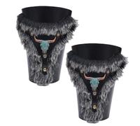 Brassards médiévaux en cuir, protection de l'avant-bras, accessoire de costume gothique Vikings, protection portable de cosplay, armures de bracelet réglables pour scène, LARP et Halloween, Noir