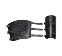 Brassards médiévaux - Paire de gardes de bras de chevalier, costume d'armure de poignet Renaissance vintage, ensemble de bandes de protection cosplay en relief | Accessoires de bouclier d'-bras d