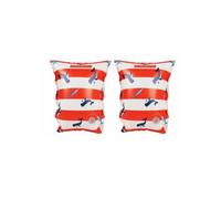 Brassards piscine enfant 2-6 ans - Rayé Blanc/Rouge Baleine