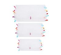 Brasse Lot de 3 feuilles de maille à broder en plastique pour travaux manuels, sac à main, fabrication de cadre de sac à main, moule aléatoire