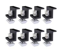 Brassets de montage à panneau solaire 8PCS, pinces de panneau solaire réglables en alliage en aluminium, idéal pour les véhicules camping-car, les remorques, les bateaux, les yachts, le mur et le