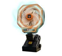 Brasseur D'Air De Camping - Ventilateur Portable Silencieux 3 Vitesses,Ventilateur de camping rechargeable avec pince et lanterne LED - Pour Table, Maison, Coupure De Courant, Plage, Camping-Car,