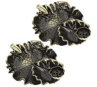 Brasseur d'encens de Reflux de Feuilles Lotus Beau Bronze Home Decor Ornaments décoration matériau