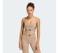 Brassière femme adidas Hyperglam 3-Stripes Light Marron M
