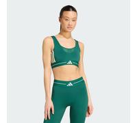 Brassière 3bandes Hyperglam Color Block Maintien léger Collegiate Green XS