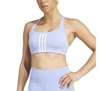 Adidas Powerimpact 3 Stripes Medium Impact Sports Bra Bleu S / CD Femme