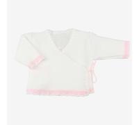 Brassière - TROIS KILOS SEPT - Taille unique 0/1 mois - Rose - Blanc - Col V 0-1 mois