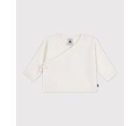 Brassière bébé cache-caur en tricot laine et coton ajouré Petit Bateau - blanc - Taille 6 mois 6M blanc