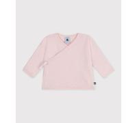 Brassière bébé cache-caur en tricot laine et coton ajouré Petit Bateau - rose - Taille 1 mois 1M rose clair