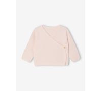 Brassière bébé naissance tricot point mousse coton et laine rose pâle PREMA(45CM)