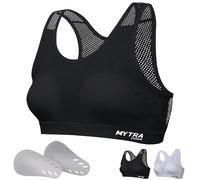 Brassiere Boxe Femmes - Dos Nageur brassière Sport avec Maille Respirante, Bonnets Amovibles & Soutien Doux pour la Peau, Brassière Boxe pour Arts Martiaux, Salle de Sport et Course (Noir, M)