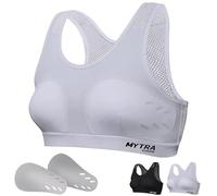 Brassiere Boxe Femmes - Dos Nageur brassière Sport avec Maille Respirante, Bonnets Amovibles & Soutien Doux pour la Peau, Brassière Boxe pour Arts Martiaux, Salle de Sport et Course (Blanc, M)