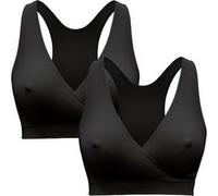 Brassière d'allaitement KEEP COOL - Lot de 2 - Noir - Taille S - Confort pour la Nuit - Soutien Doux pour Maman Allaitante Noir