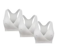 Brassière d'allaitement KEEP COOL - Lot de 3 - Blanc - Taille L - Confort pour la Nuit - Soutien Doux pour Maman Allaitante