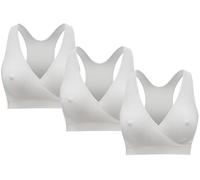 Brassière d'allaitement KEEP COOL - Lot de 3 - Blanc - Taille L - Confort pour la Nuit - Soutien Doux pour Maman Allaitante