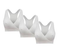 Brassière d'allaitement KEEP COOL - Lot de 3 - Blanc - Taille S - Confort pour la Nuit - Soutien Doux pour Maman Allaitante Blanc