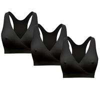 Brassière d'Allaitement Noire Sans Coutures - Taille M - Lot de 3 - Confort KEEP COOL pour la Nuit - Soutien Doux pour Maman Allaitante