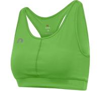 Brassière de running femme Newline Core Athletic - vert fluo - XS - dos nageur et logo réfléchissant XS
