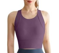 Brassiere de Sport Femme sans Armature Corset Soutien Gorge Femme Grande Taille Confortable sous-Vêtements Running Jogging Fitness Yoga a la Mode Haut Top Gilet (Purple, L)