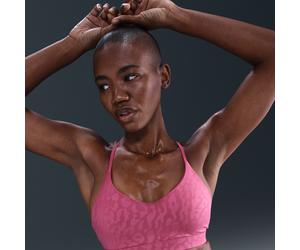 Brassière de sport imprimée, rembourrée et réglable, à maintien léger, Nike Indy, pour femme Sweet Beet/Deep Garnet/Rush Maroon M