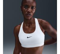 Brassière de sport non rembourrée à maintien normal Nike Swoosh pour Femme Blanc/Noir M