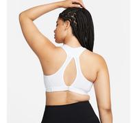Brassière de sport réglable non rembourrée Nike Swoosh High Support pour femme Blanc/Blanc/Noir 3X (F-G)