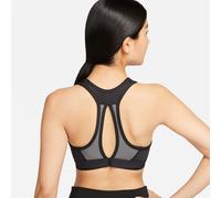 Brassière de sport réglable non rembourrée Nike Swoosh High Support pour femme Noir/Iron Grey/Blanc L (A-B)