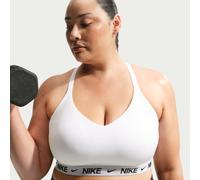 Brassière de sport réglable rembourrée à maintien léger Nike Indy pour femme Blanc/Noir 2X