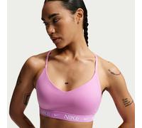 Brassière de sport réglable rembourrée à maintien léger Nike Indy pour femme Light Magenta/Light Magenta/Blanc XS