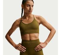 Brassière de sport rembourrée à maintien léger Nike Pro Seamless pour femme Olive Flak XS
