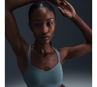 Brassière de sport rembourrée à maintien léger Nike Zenvy Strappy pour femme Smokey Blue/Blanc XL