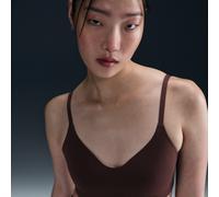 Brassière de sport rembourrée et convertible à maintien léger Nike Alate Minimalist pour femme Earth/Blanc XL (C-E)