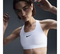 Brassière De Sport Rembourrée Nike Swoosh À Maintien Normal Pour Femme - Blanc - M