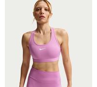 Brassière de sport rembourrée Nike Swoosh à maintien normal pour femme Light Magenta/Blanc M